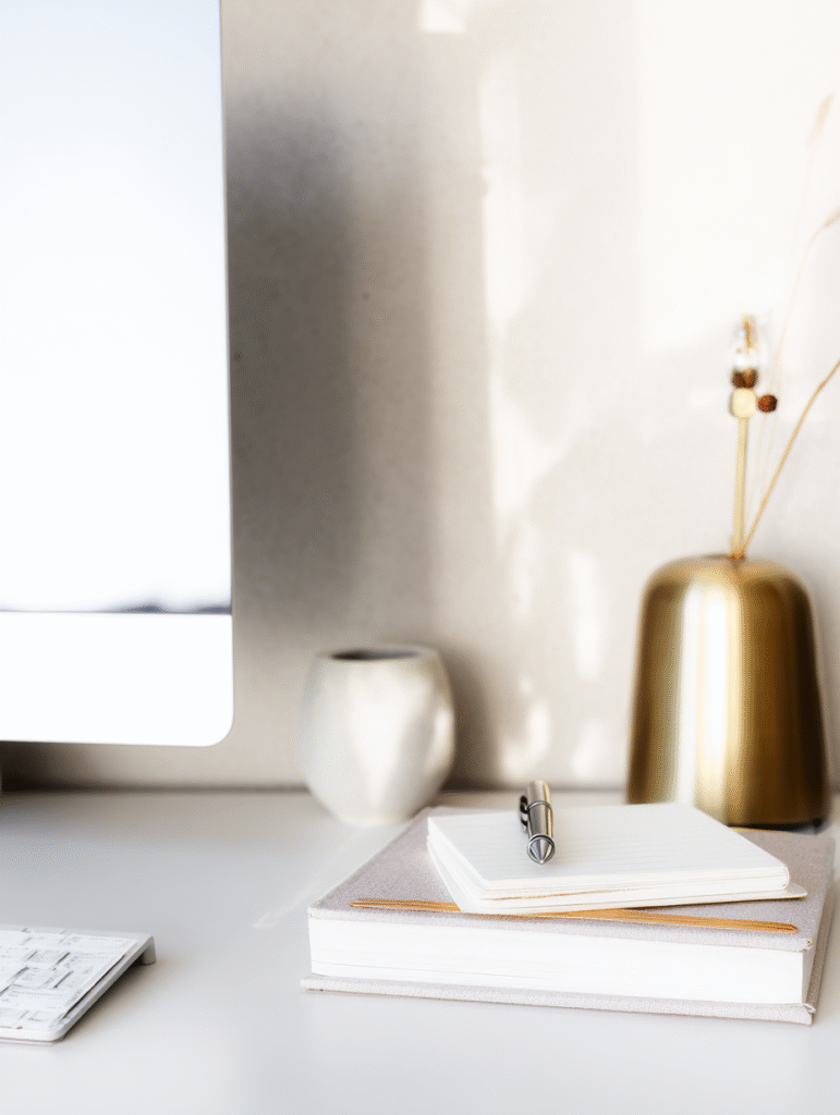 computer and notebook